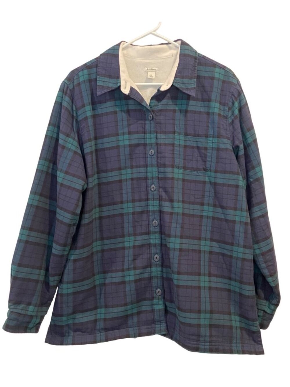 L.L. Bean Men's Fleece-Lined Flannel Shirt Size Large